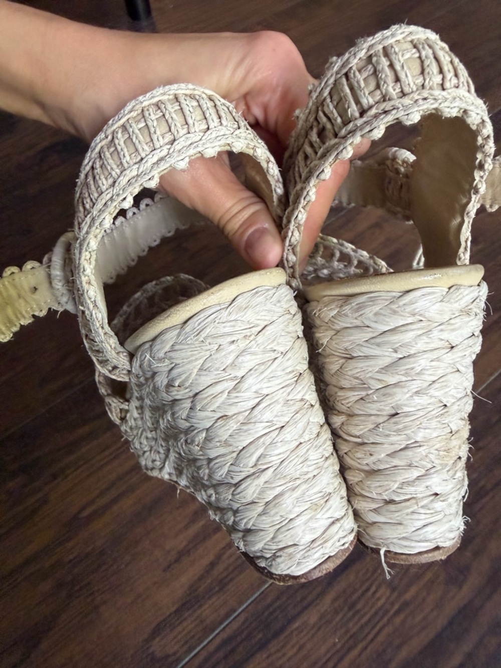 Paloma Barcelo euro summer Woven coastal boho Wedge Sandals in Natural Beige 39 - Picture 6 of 10